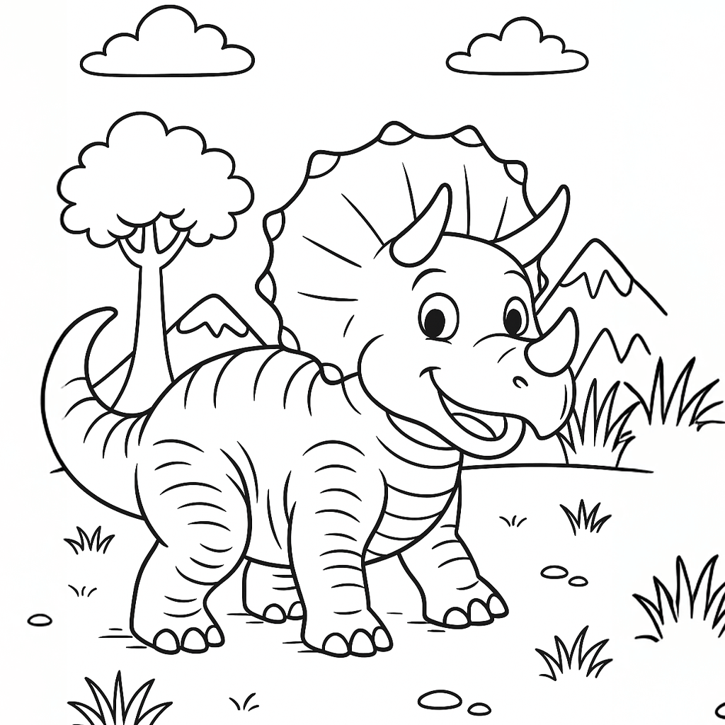 dibujo-de-triceratops-para-colorear