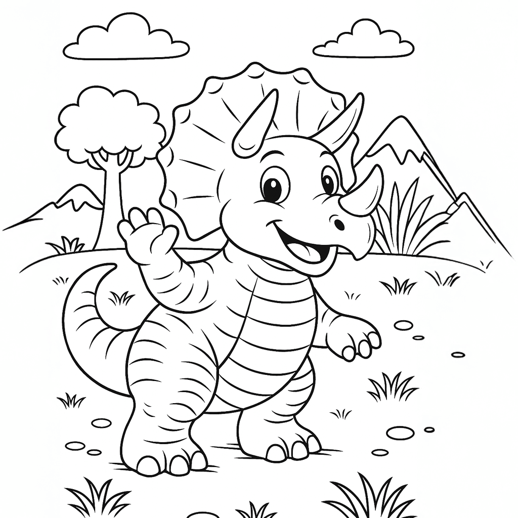dibujo-de-triceratops-para-colorear