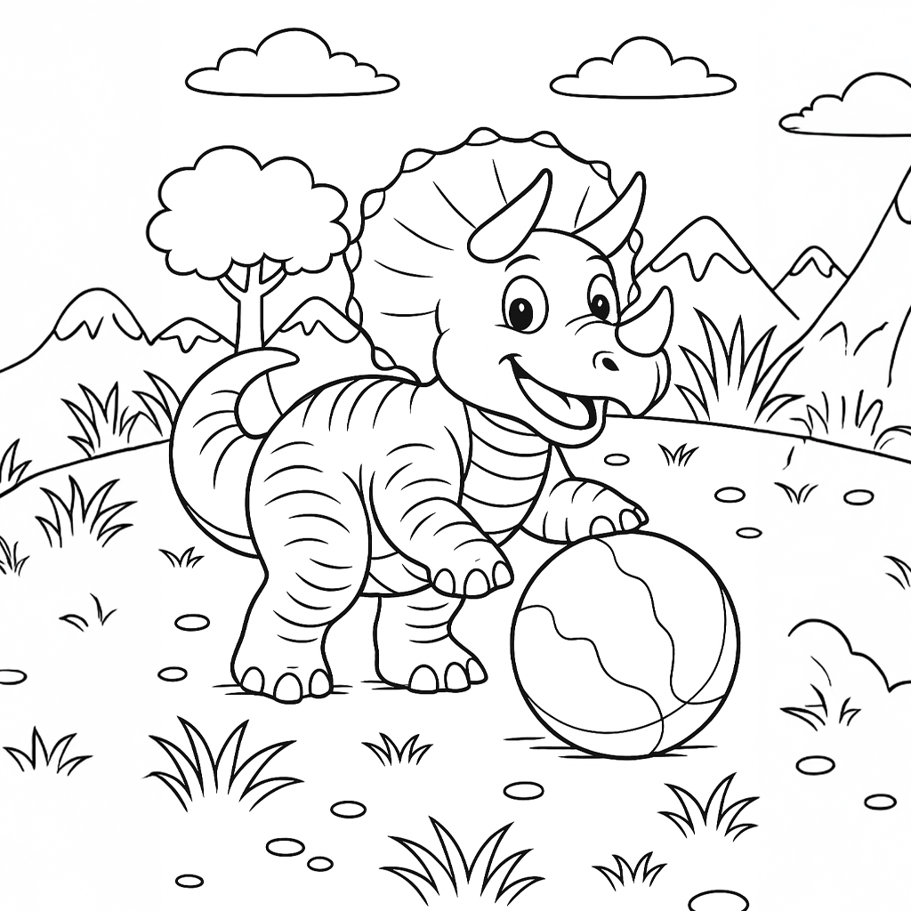 dibujo-de-triceratops-para-colorear